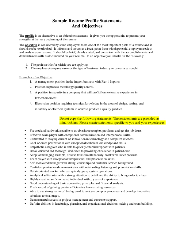 Ms word format usually refers to documents created by microsoft word and saved in the doc or docx format. FREE 8+ Sample Objective for Resume Templates in PDF | MS Word