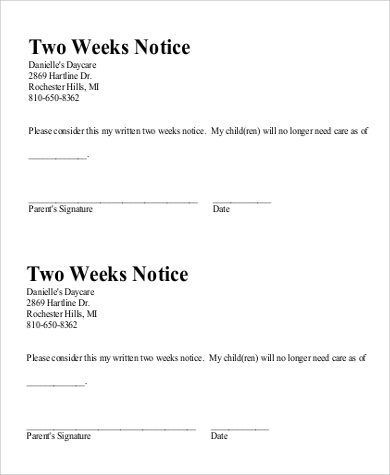 free 13 two weeks notice samples templates in google docs ms word