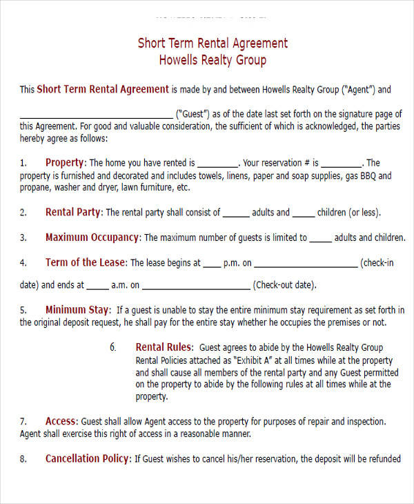 free 43 simple agreement forms in pdf ms word