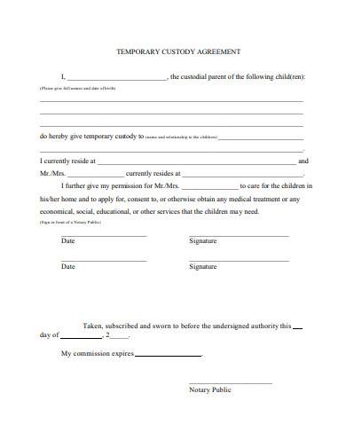 free 15 custody agreement samples in ms word pages google docs pdf