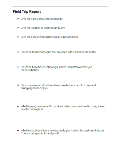 Or perhaps you are a profess. Free 10 Field Trip Report Samples Agriculture Educational Environmental
