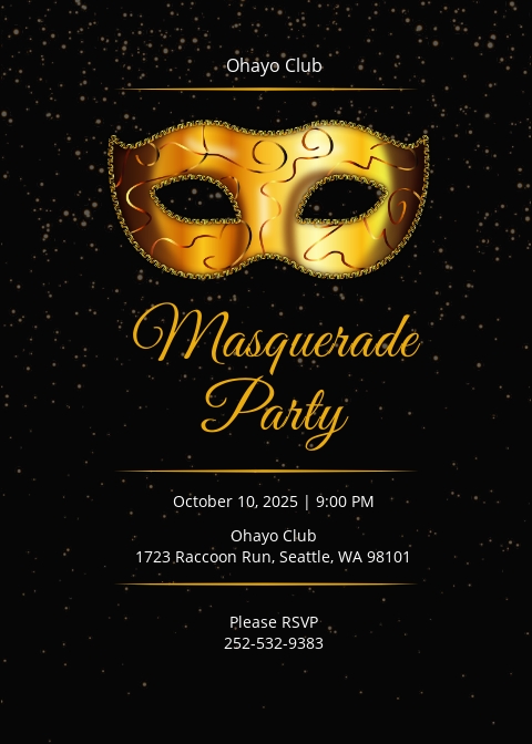 Dear mom and uncle jim: Free Masquerade Invitation Templates, 13+ Download in PDF