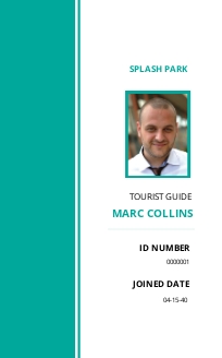 Making your own cards can be economical and efficient. Simple Tourist Guide Id Card Template Illustrator Word Apple Pages Psd Publisher Template Net