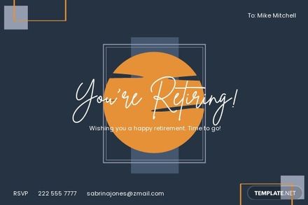 happy retirement card template google docs illustrator word psd template net