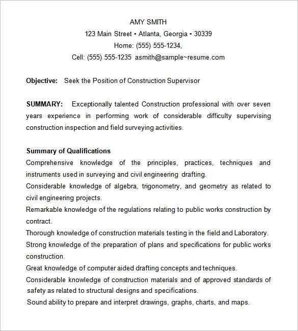 Having trouble figuring out how many pages your resume should be? 12 Free Construction Resume Templates Doc Pdf Free Premium Templates