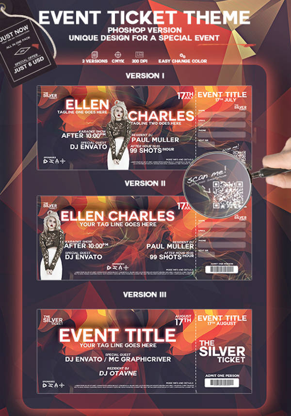 56+ Printable Ticket Templates PSD, AI, Word Free