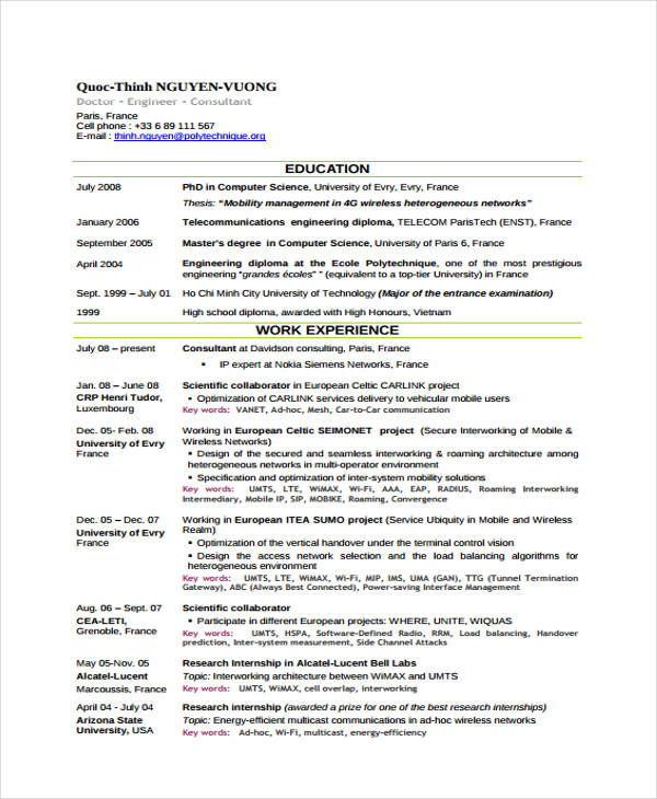 Geibelallee 45, 24116 kiel, deutschland. 10 Printable Engineer Curriculum Vitae Templates Pdf Doc Free Premium Templates