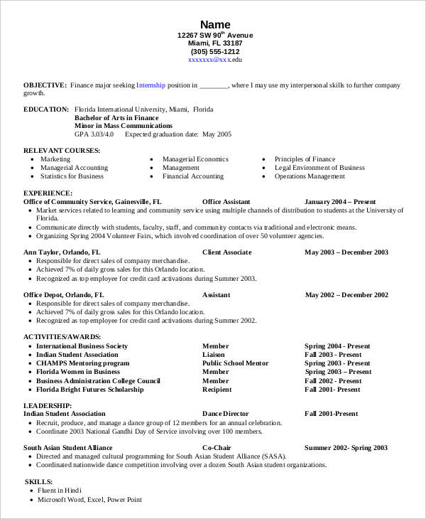 How to create an objective for a resume. 24+ Free Finance Resume Templates - PDF, DOC | Free & Premium Templates