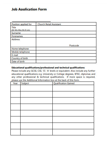 free 13 job application form templates in google docs pages ms