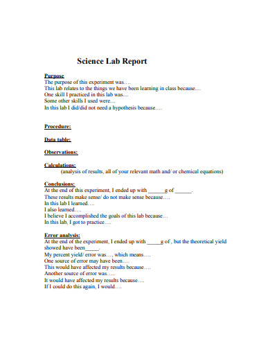 · mention the title, author and year · describe the genre · give an outline · keep the section for people's view · add . 13+ Lab Report Templates in Google Docs | Word | Pages