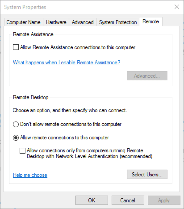 A story in four pictures. Allowing Remote Desktop Tips Net
