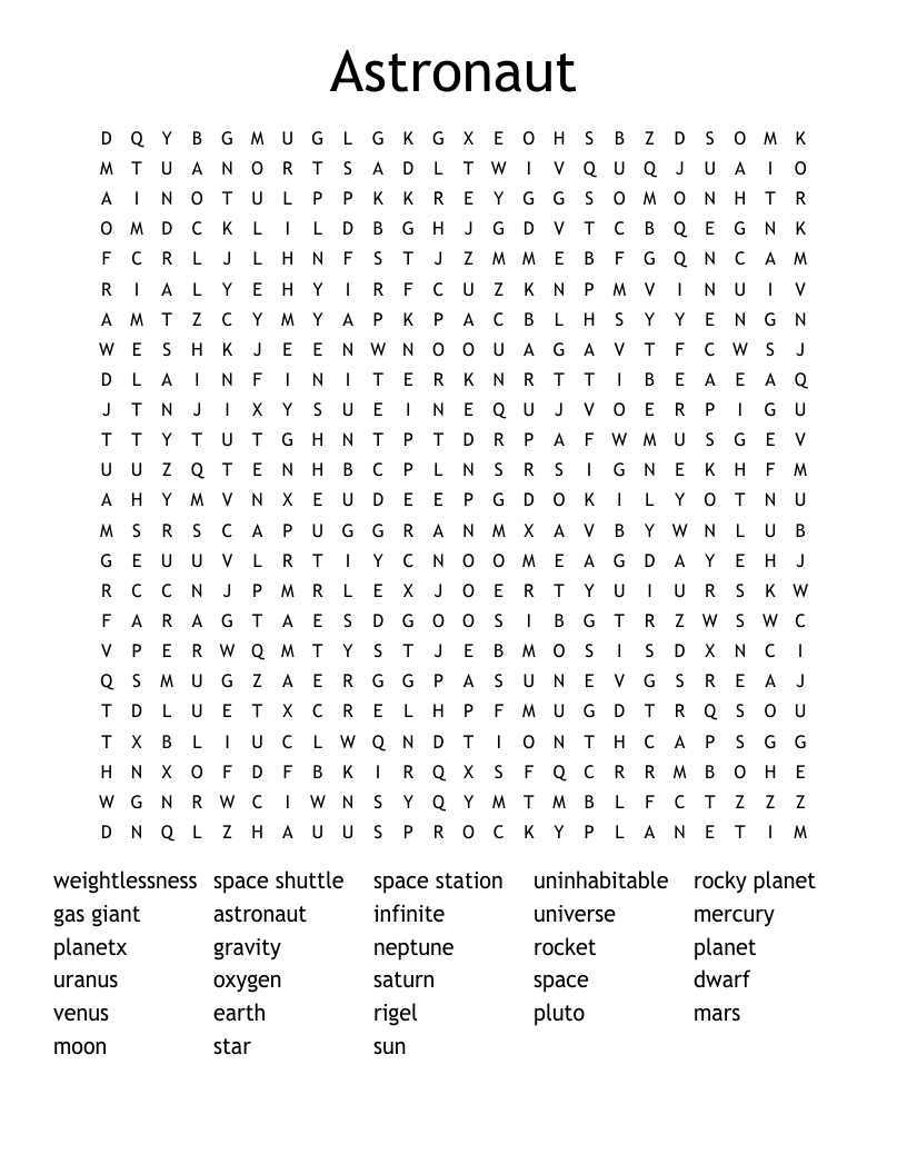 earth and space word search wordmint