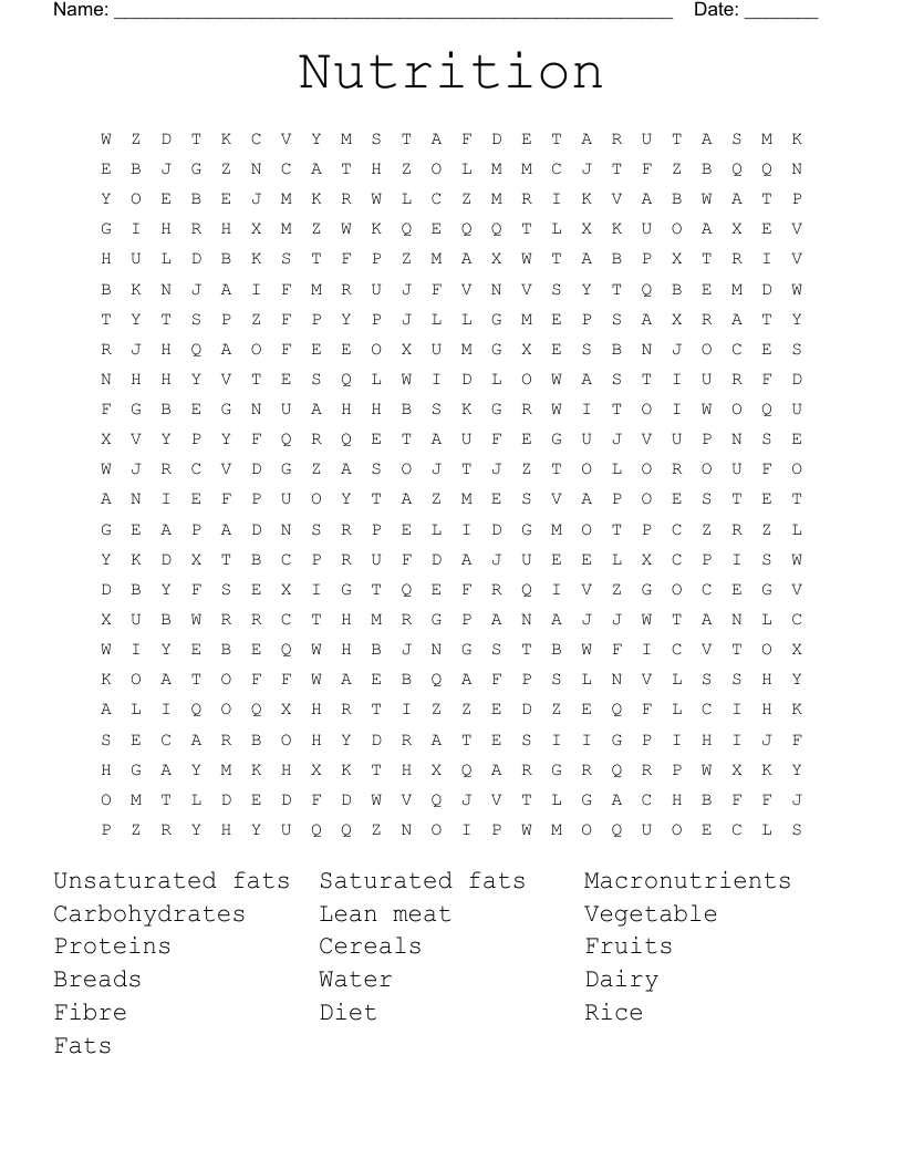 food technology word search wordmint