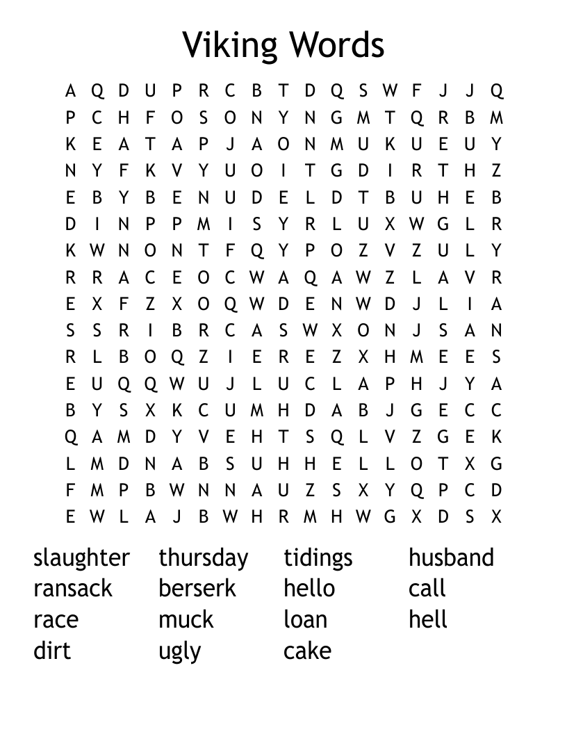 viking words word search wordmint