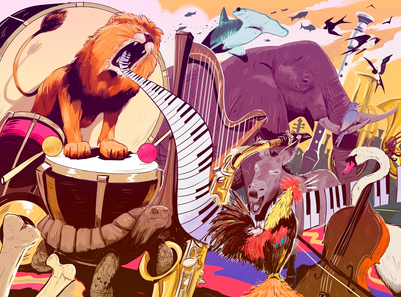 Official sheet music for the carnival of the animals: A Joyful Melodic Menagerie Wsj