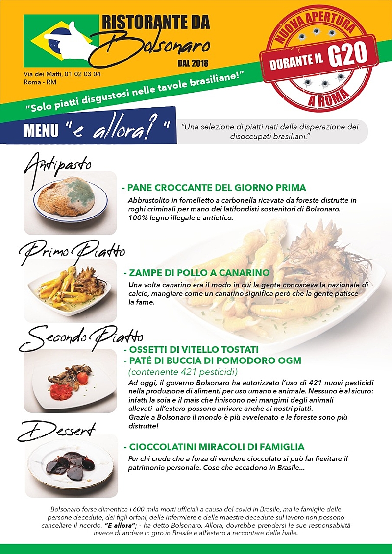 Brazilian Community In Italy Launches Hunger Menu To Mark Bolsonaro's Presence At The G20 - Perild 1131_x_800_jpg