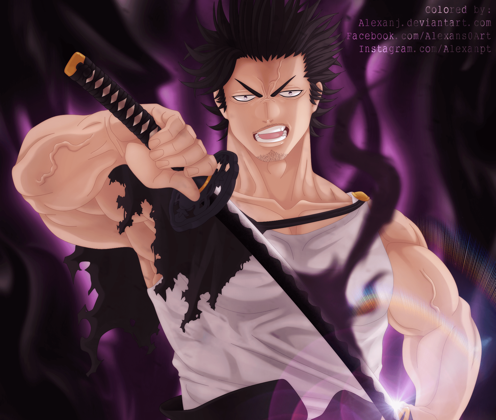 Captain yami sukehiro, black clover anime television series wallpaper download. Yami Sukehiro Angry Hd Wallpaper Background Image 2000x1694