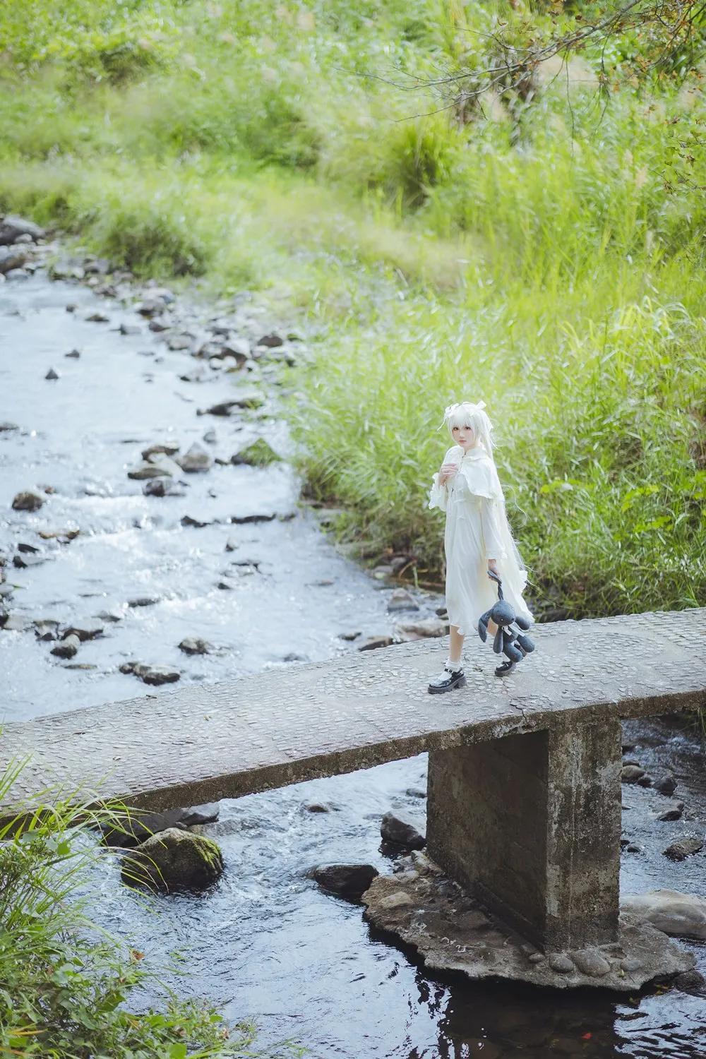 瓜希酱 穹妹兔耳白裙(12)