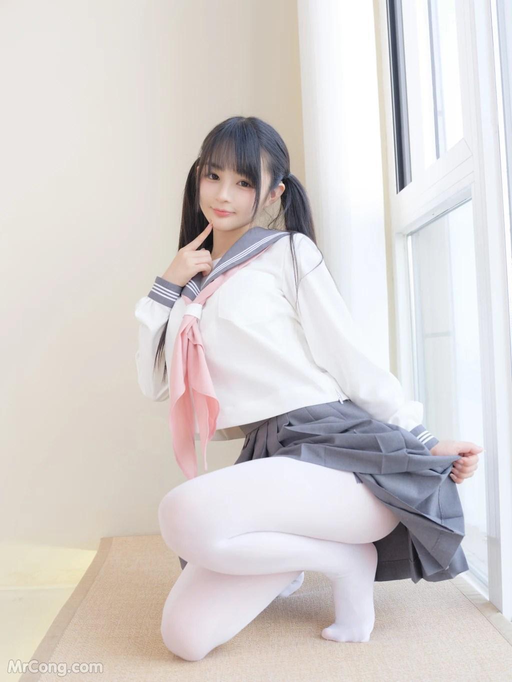 Coser@桜井宁宁 Vol.081: 白丝JK (85 photos)(43)