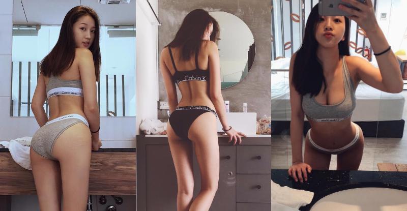 「甜美正妹」衣服底下原来是美乳翘臀！前凸后翘S身形还有腹肌好诱人！(1)