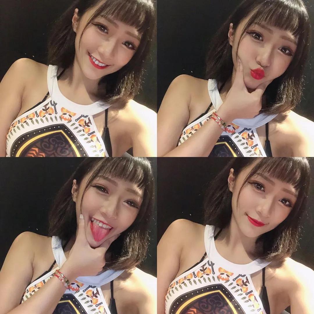 不只舞技一级棒，身材曲线呈现S型前凸后翘，整个人看起来超火辣~洪诗(18)