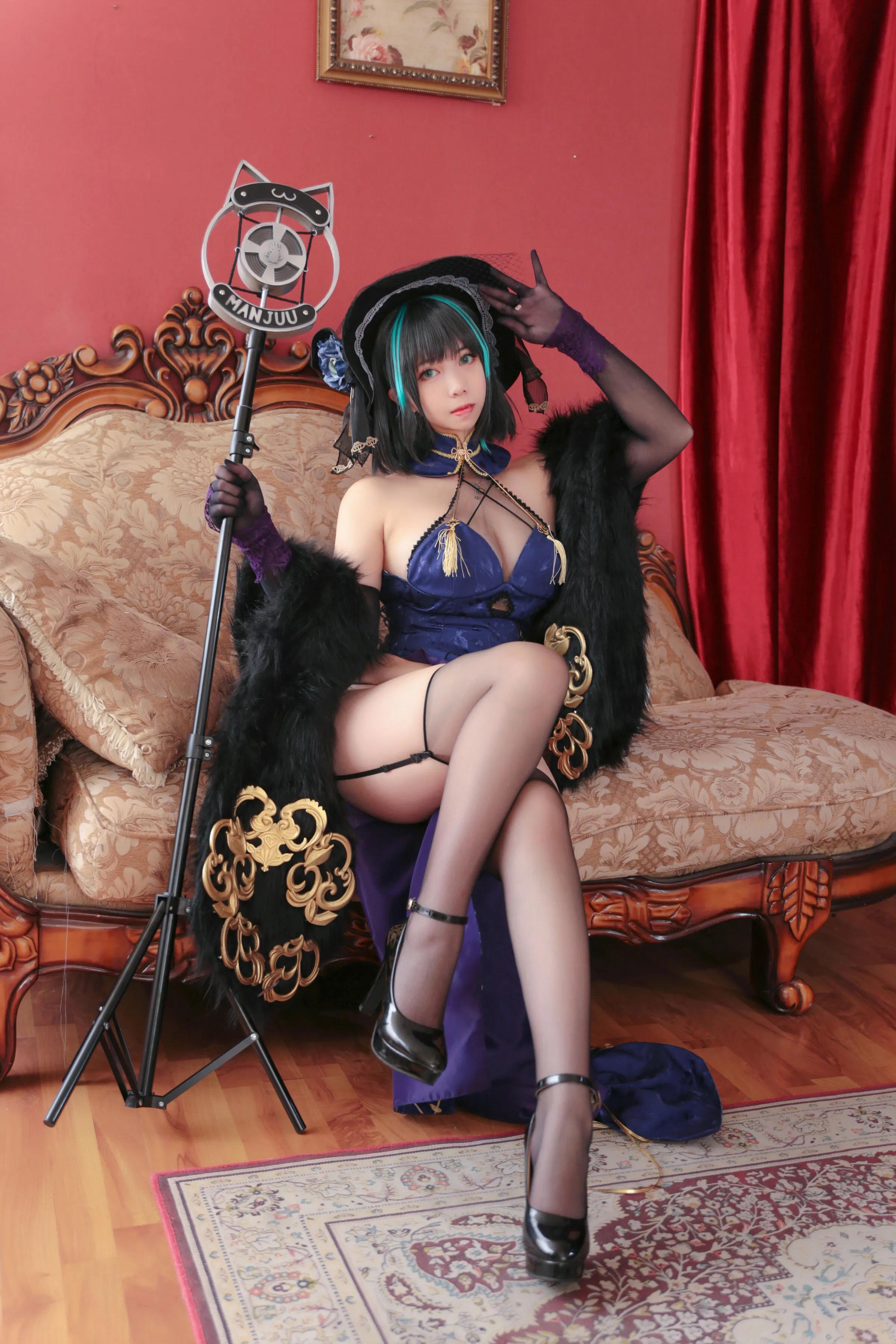 碧蓝航线 柴郡 旗袍 CN：Meroko_魅瞳(6)