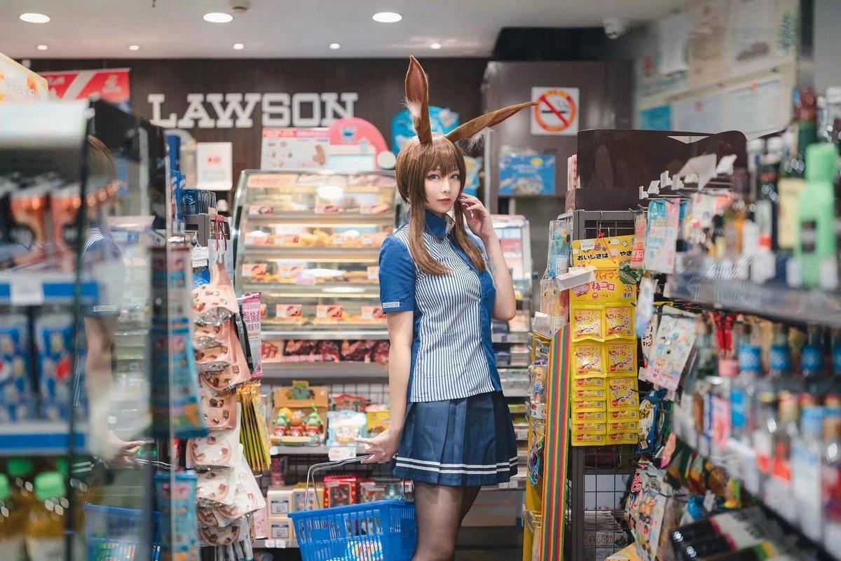 Coser美女櫻島嗷一明日方舟Cos系列主題性感黑色系服飾秀完美身材誘惑寫真91P(61)