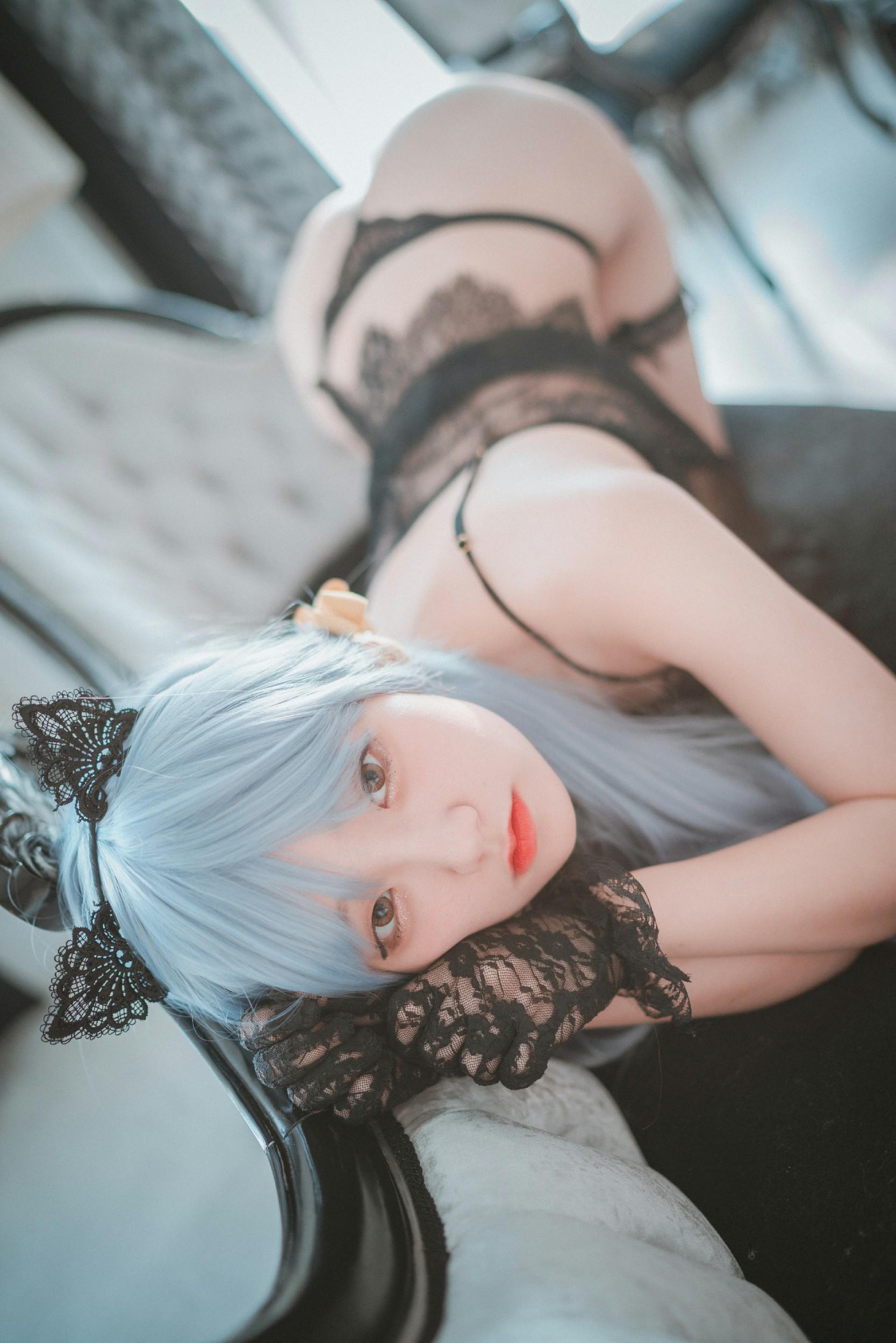 DJAWA Photo - Jeong Jenny (정제니) - Schwarz und Wei Katzenmädchen (Full Ver)(47)