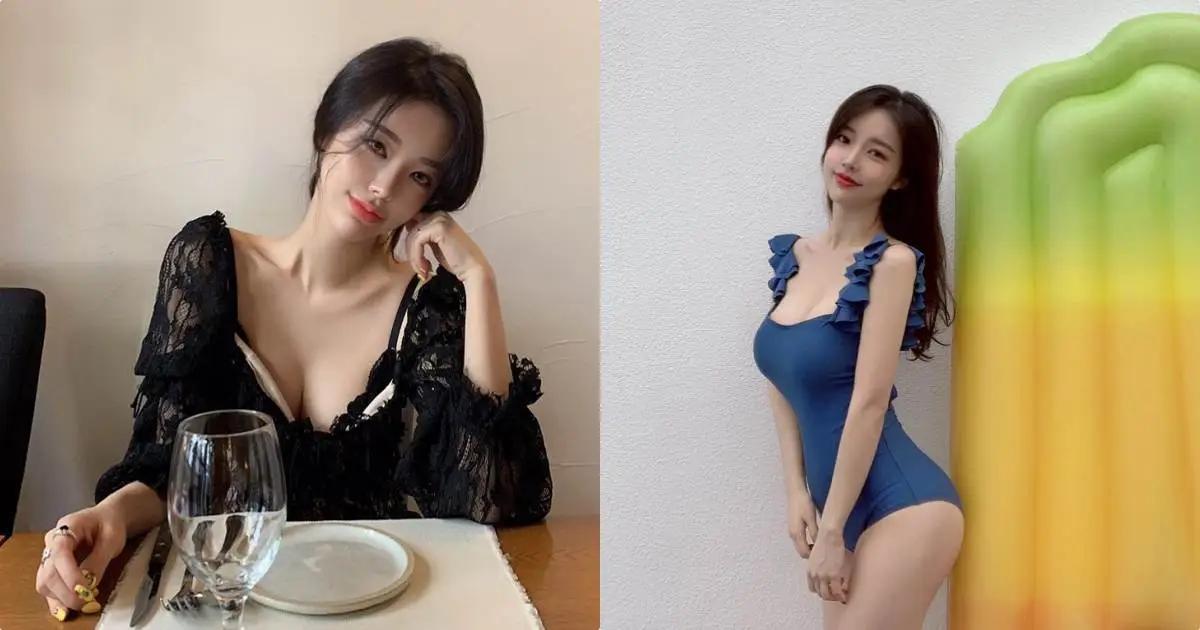 长腿正妹「用餐时露出白嫩深沟」，神级视角「双峰好坚挺」！(1)