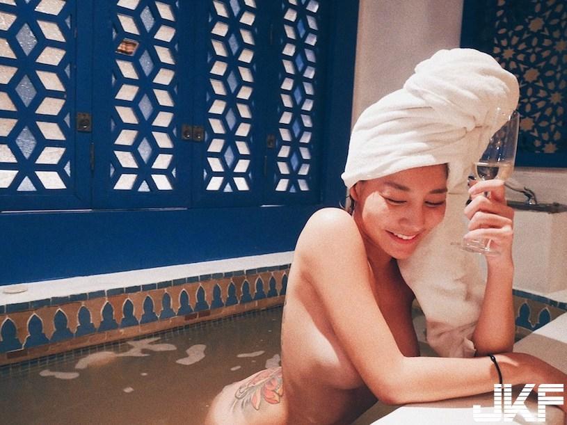 情欲纹身的兔女郎！花花公子模特「真空雪乳」巧遮点点，表情销魂根本get了！-小湿妹图(4)