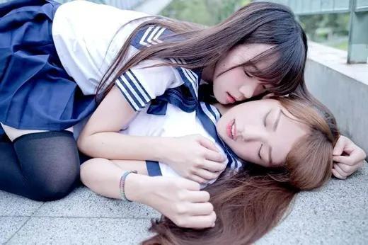 コスプレレズ画像 微エロな可爱らしい女の子同士(100)