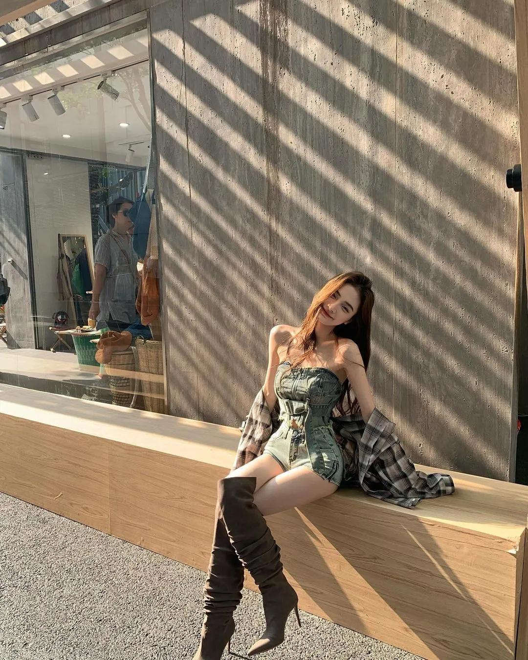 香港街头的牛仔短裤女孩@xx1yuu 郑楚瑜(17)