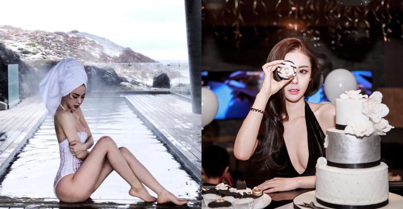 服饰店「正妹老板娘」雪地泡温泉　大晒白嫩双乳！一双逆天长腿超性感！-小湿妹图(1)