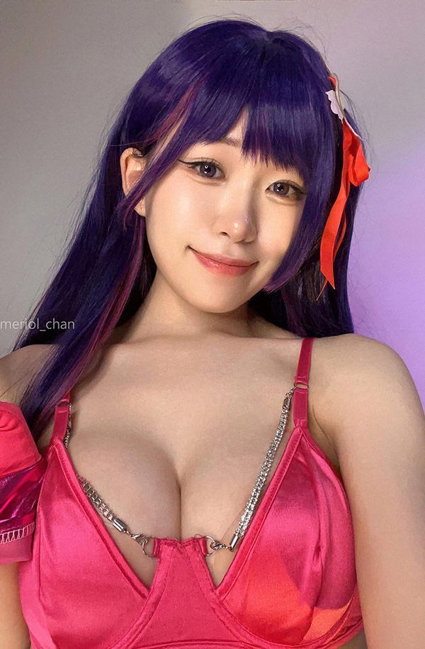 苗条妹子Meriol chan 桃红情趣内衣