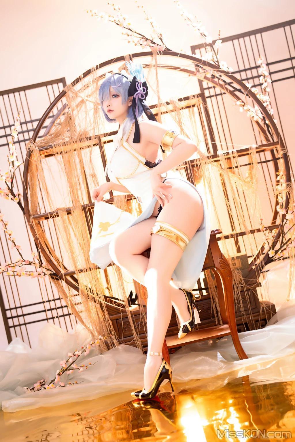 Coser@星之迟迟Hoshilily: 2024年01月计划B 蕾姆旗袍 (76 photos)(72)