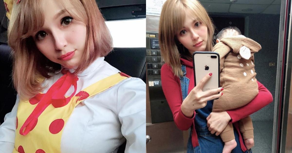 老婆是外国人！「台俄混血洋娃娃」激似天王嫂 32G凶猛身材看不出是三个孩子的妈～-小湿妹图(1)