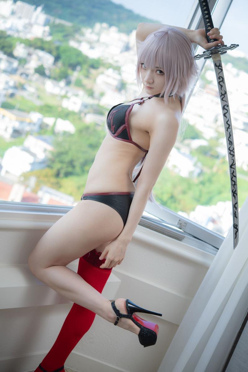 [Cosplay] Sakurai 桜井 – クレイジーマッド水着道! 刻むわよ マスターちゃん、ふふっ(25)