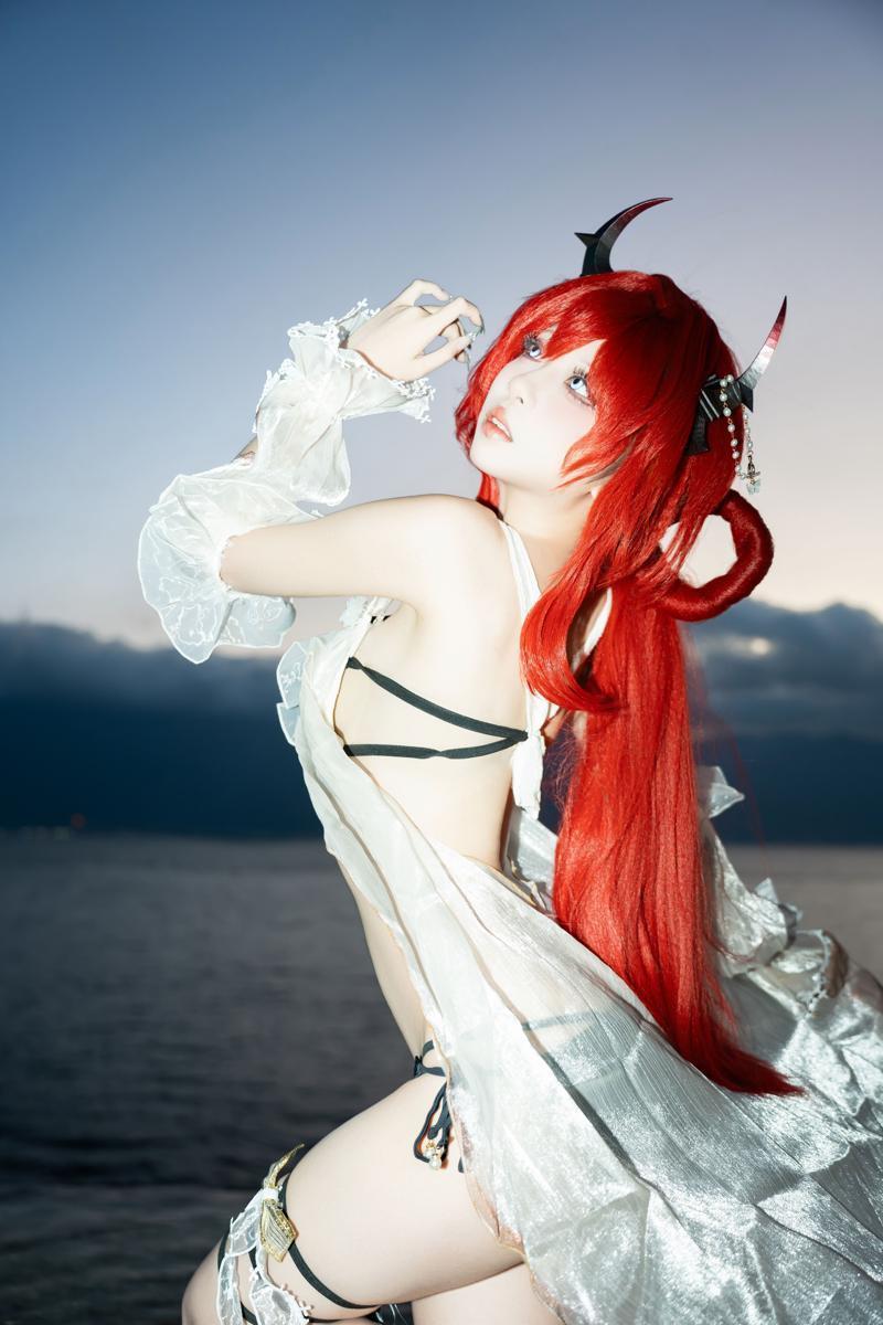 [Cosplay] 纸悦Etsu_ko 明日方舟 史尔特尔 泳装(27)