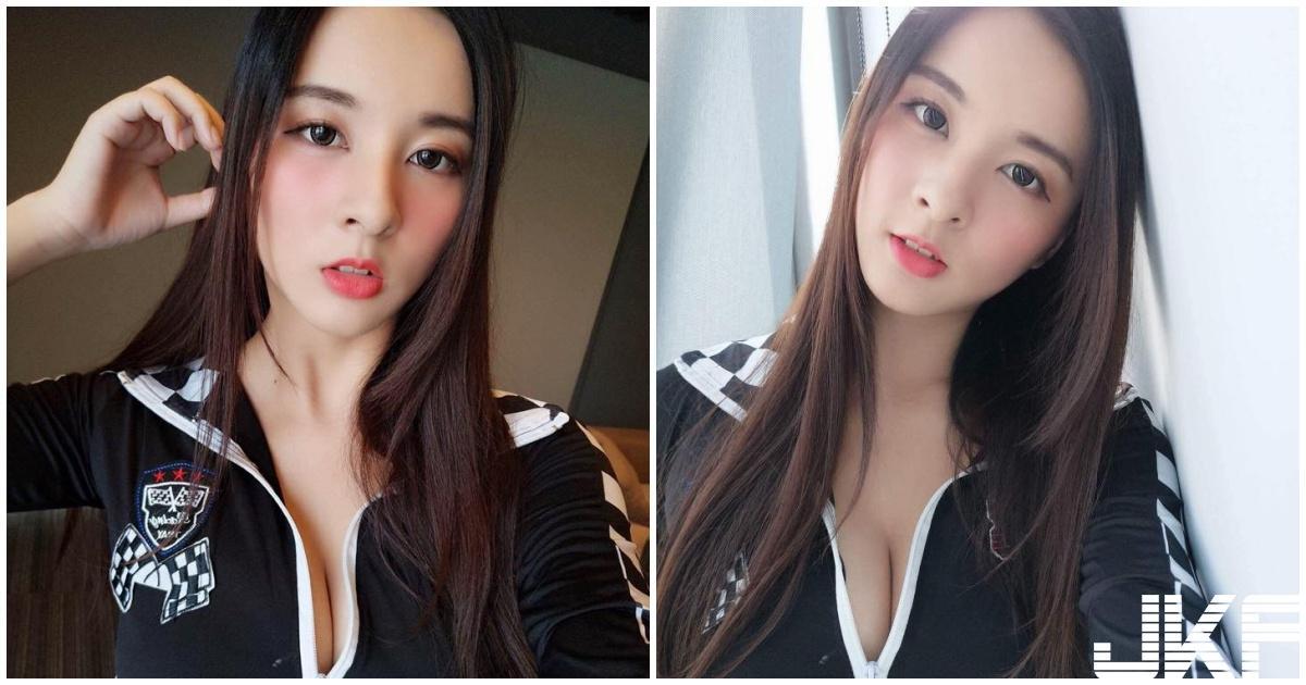 火辣美乳赛车女郎！拉链下的「D奶深沟」画面养眼到极点！(1)