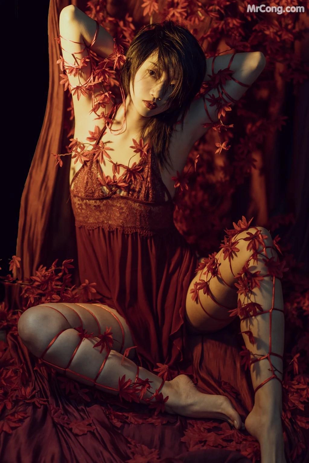 Coser@云溪溪 (Yunx1x1) Vol.007: 花与绳 (58 photos)(27)