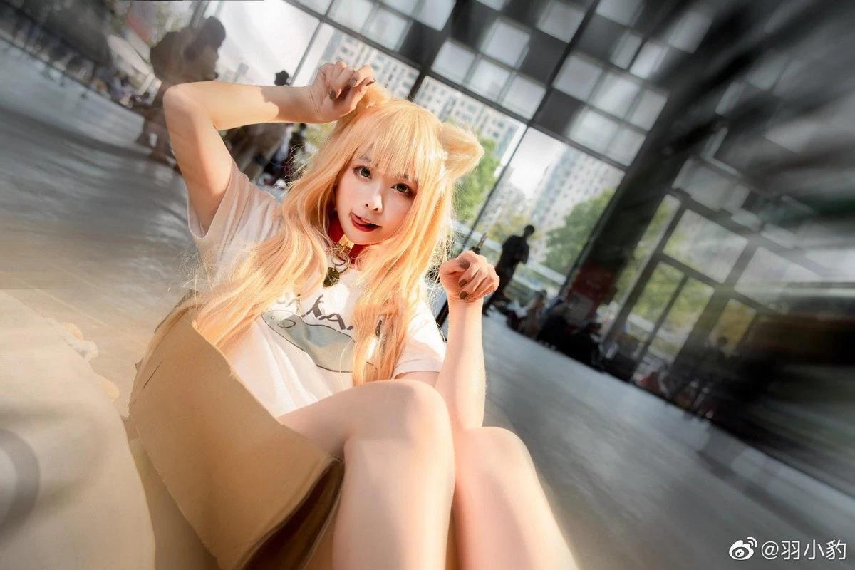 Coser美女櫻島嗷一漫展返圖貓娘主題性感貓女郎禮物裝扮秀白嫩美腿誘惑寫真71P(70)