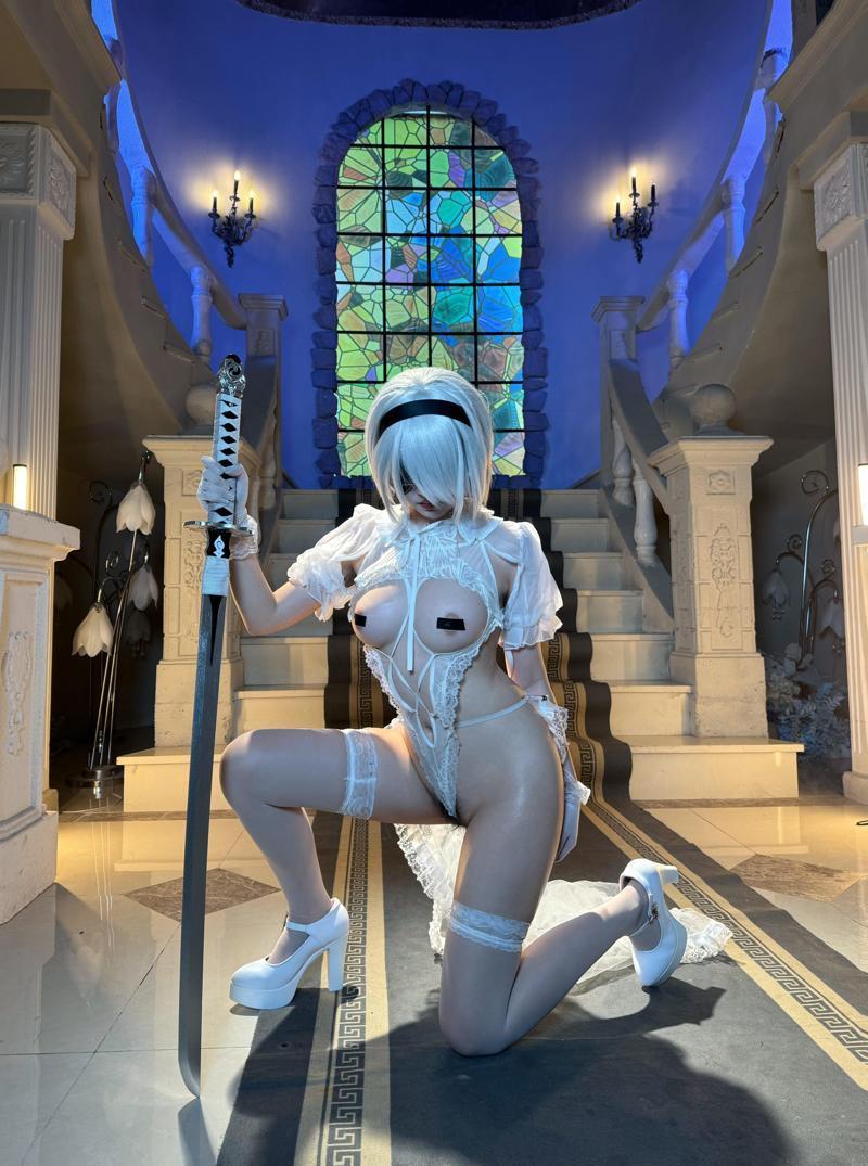 [Cosplay] 阿薰kaOri 尼尔 2B白花嫁(64)