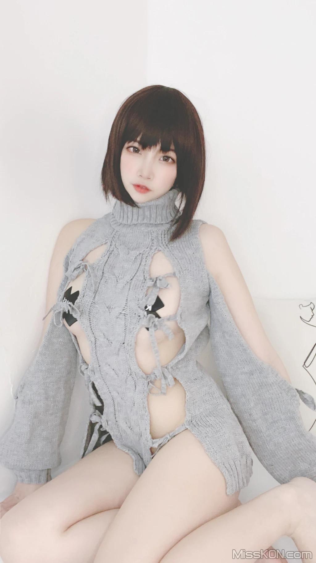 Coser@二佐Nisa: 私房洞洞毛衣 (66 photos )(40)