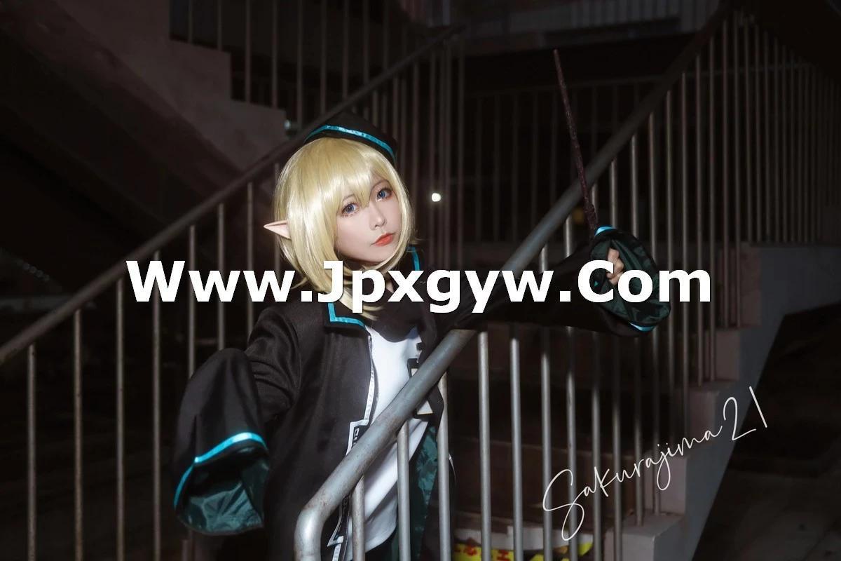 Coser美女櫻島嗷一明日方舟Cos正片主題戶外美女武士+精靈服飾性感迷人寫真96P(34)