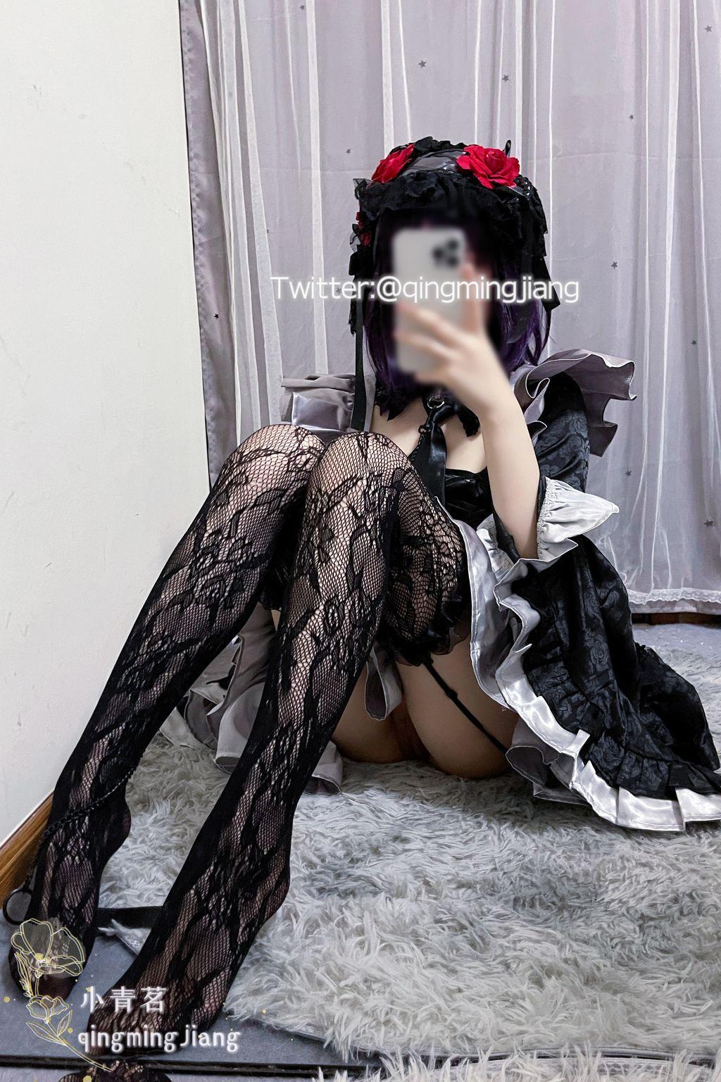 Coser@小青茗: 黑丝喷血诱惑 (41 photos )(32)