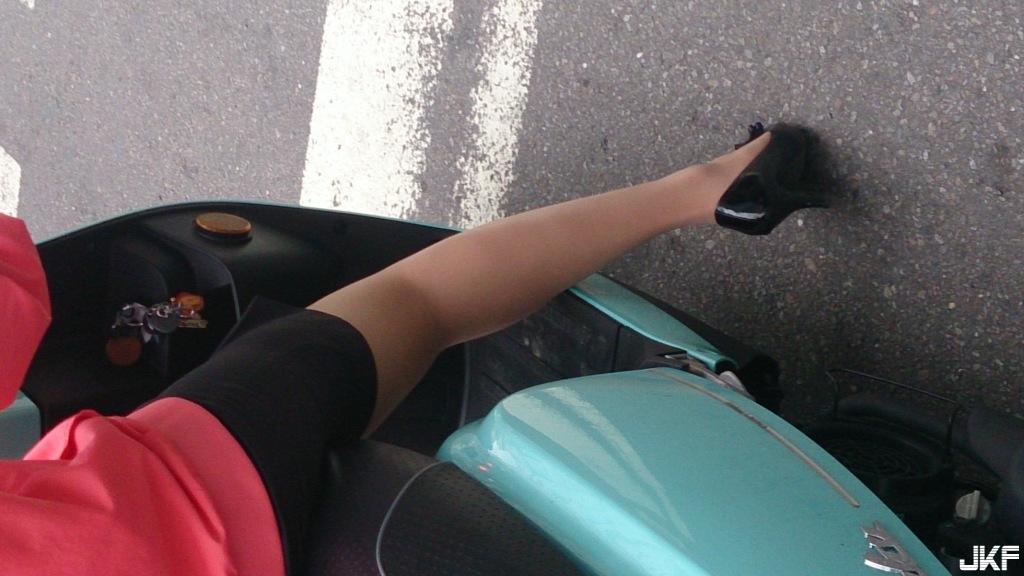 骑这水蓝色机车OL真优(12)