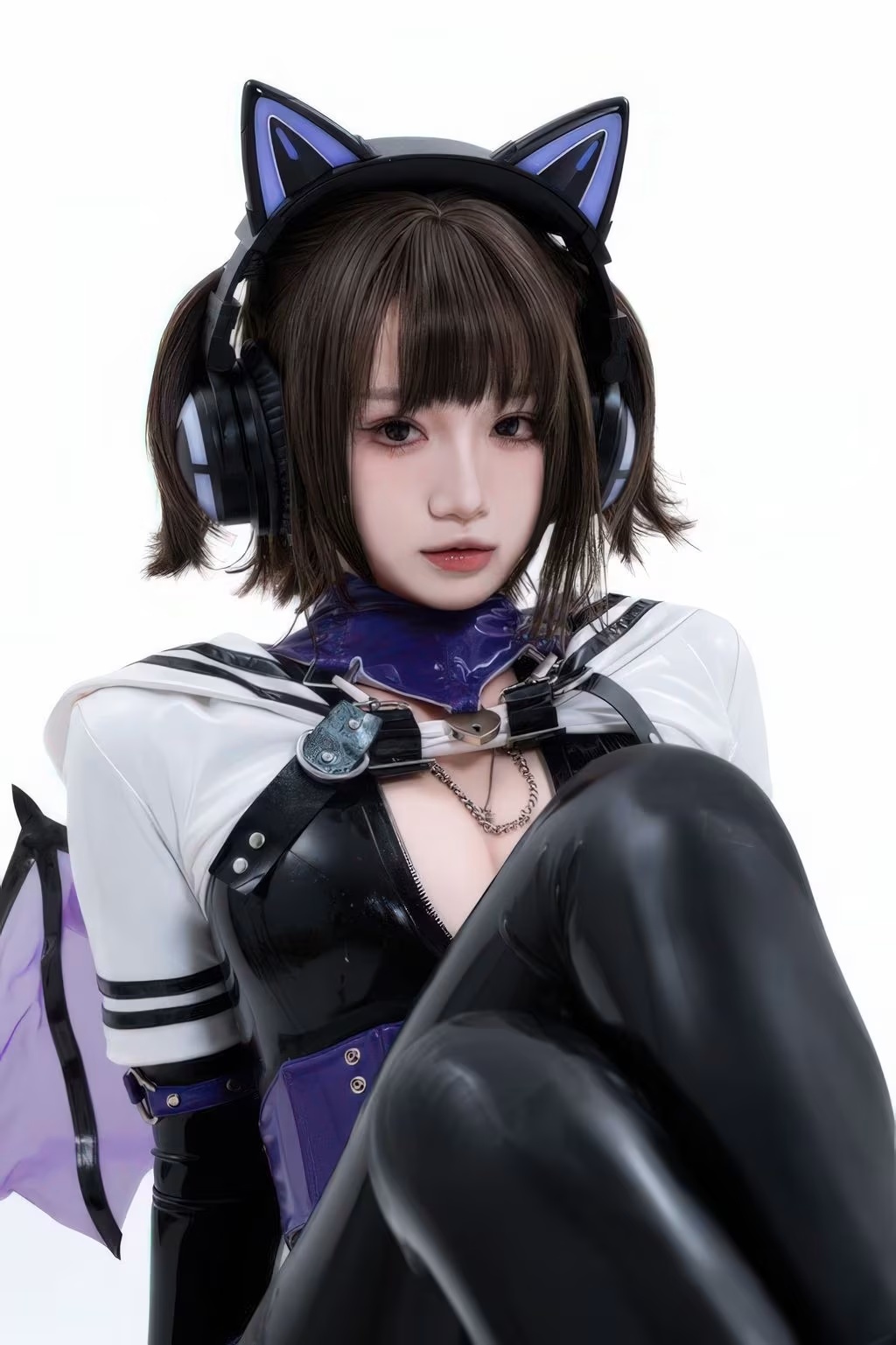 柒柒身著白棚膠衣的魅惑時刻(18)