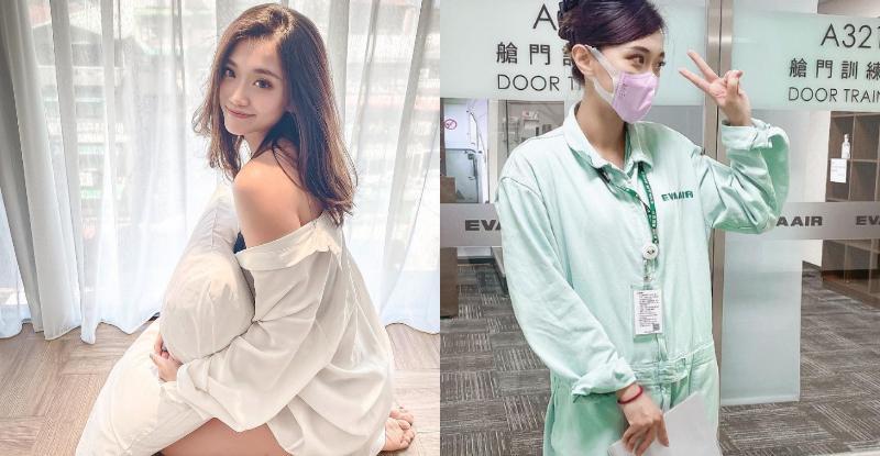 「大眼空姐」下班狂晒性感腹肌，网友惊叹：「马甲线比Covid-19还毒」(1)