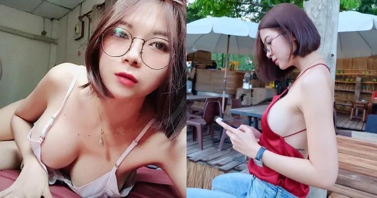 就是喜欢挑战走光边缘？短发「眼镜正妹」豪乳包不住　走到哪都让人心慌慌-小湿妹图(1)