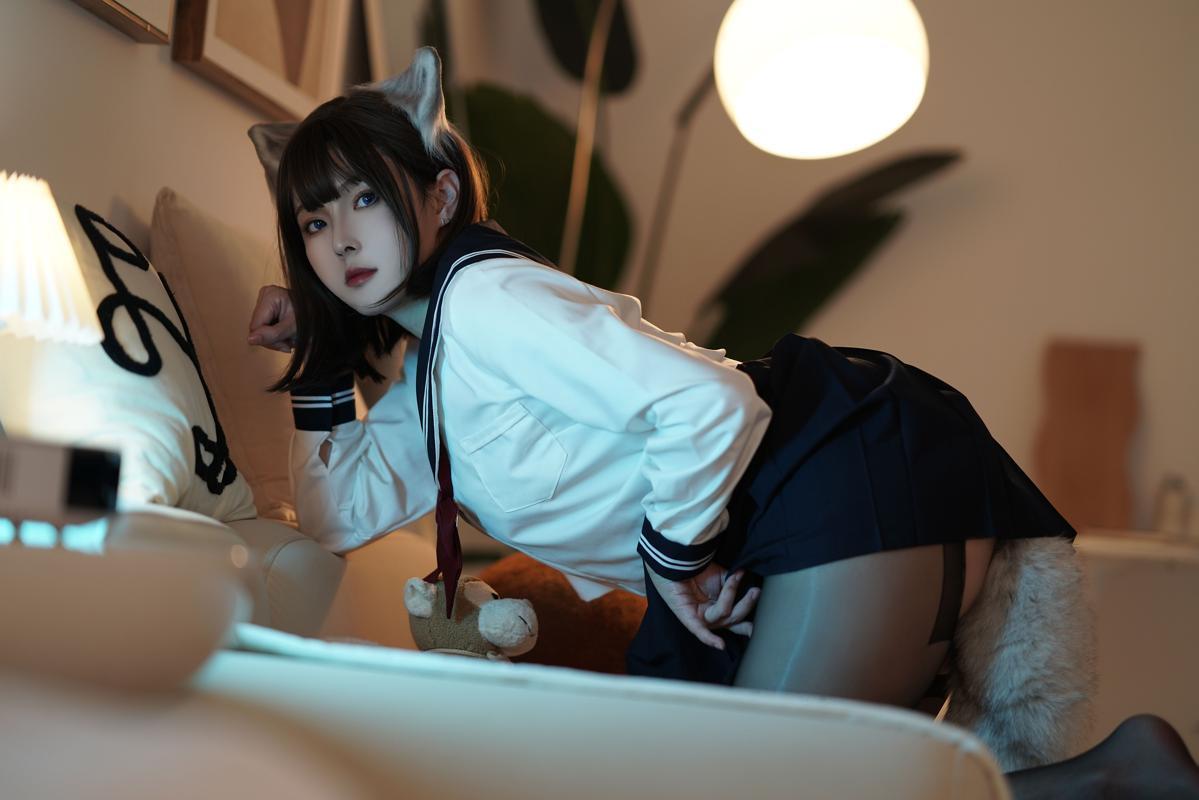 [Cosplay] Natsuko夏夏子 JK大尾巴猫(11)